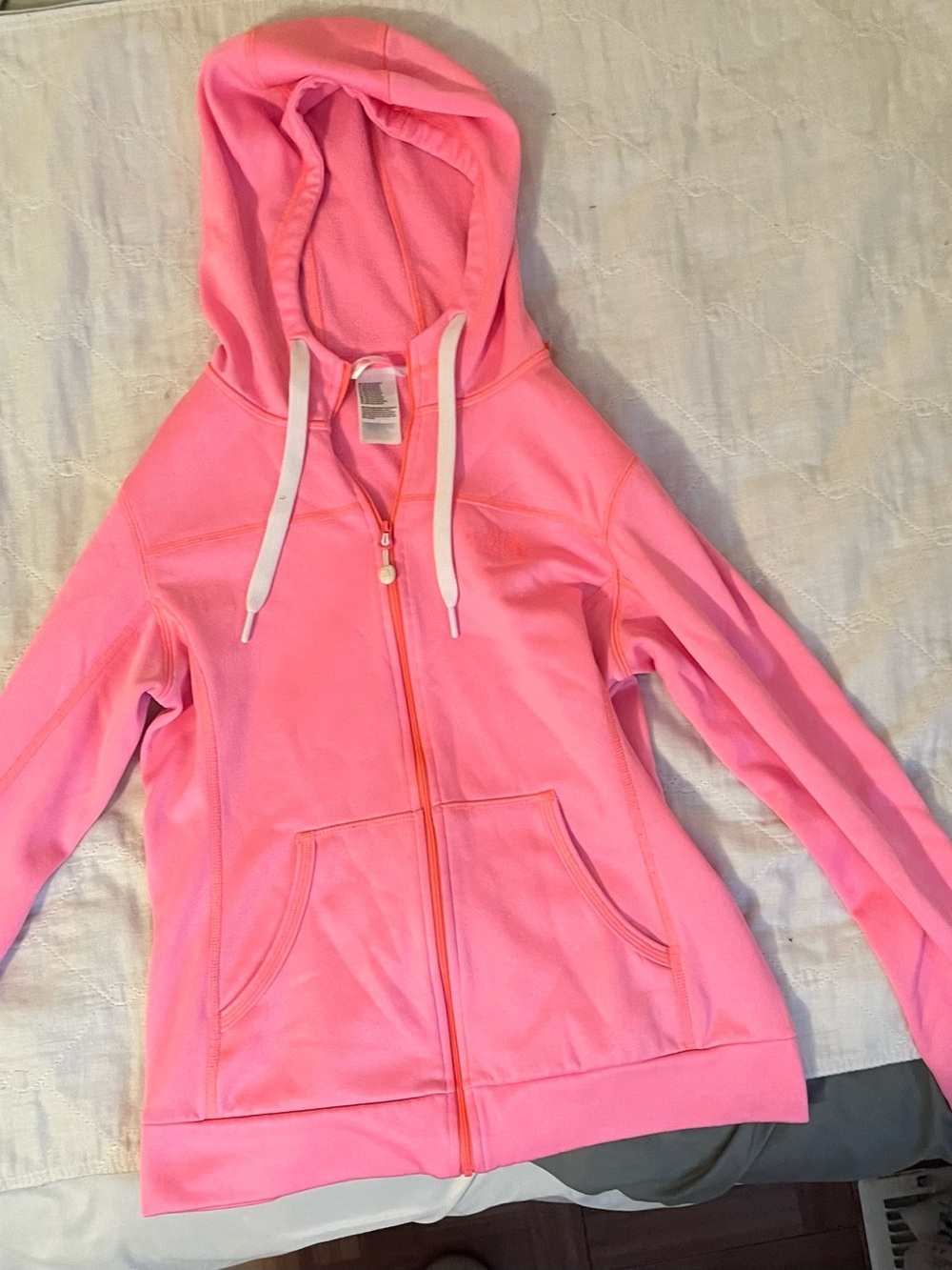 The North Face Pink Hooded Zip-Up Vest